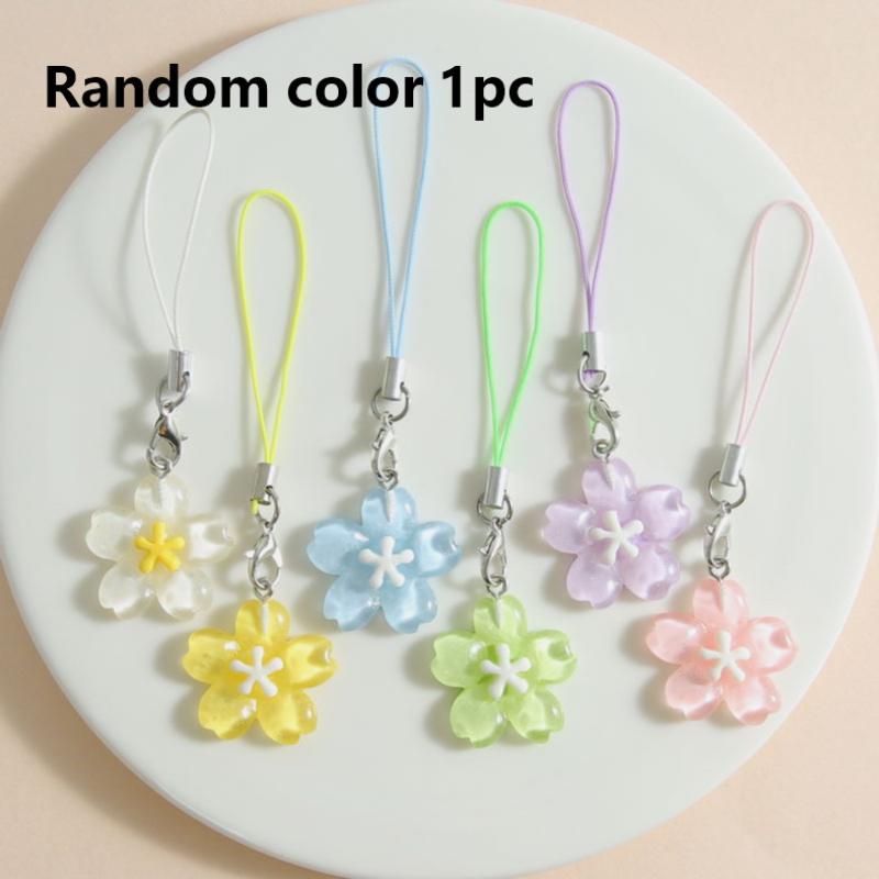 Resin Flower Keychain Waterproof Durable Trendy Pendant for Purse Phone Ladies Daily Matching Fashion Accessory