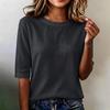 Women Short Sleeve Crew Neck Loose Fit Lightweight Casual Top Comfortable Basic Pullover Blouse for Daily Wear
