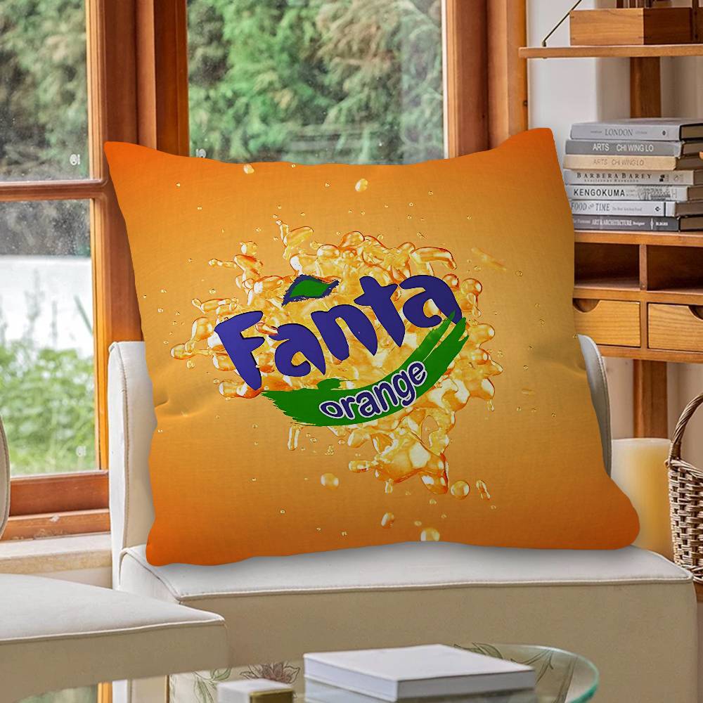 Funny F-Fanta Logo Cushion Cover Car Throw Pillow Case For Sofa Car Christmas Gift 40x40cm 45x45cm