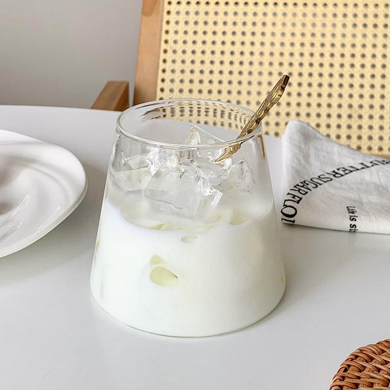 Japanese-Style Mount Fuji Cup Transparent Coffee Glass Household Milk Cold Beverage Drinking Water Borosilicate Glass