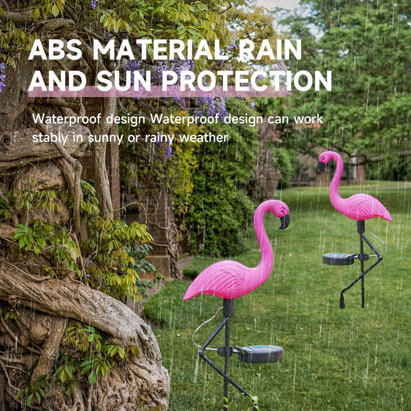 Flamingo Solar Light IP65 Waterproof LED Stake Light Landscape Ground Lamp for Outdoor Pathway Xmas Garden Terrace Decoration