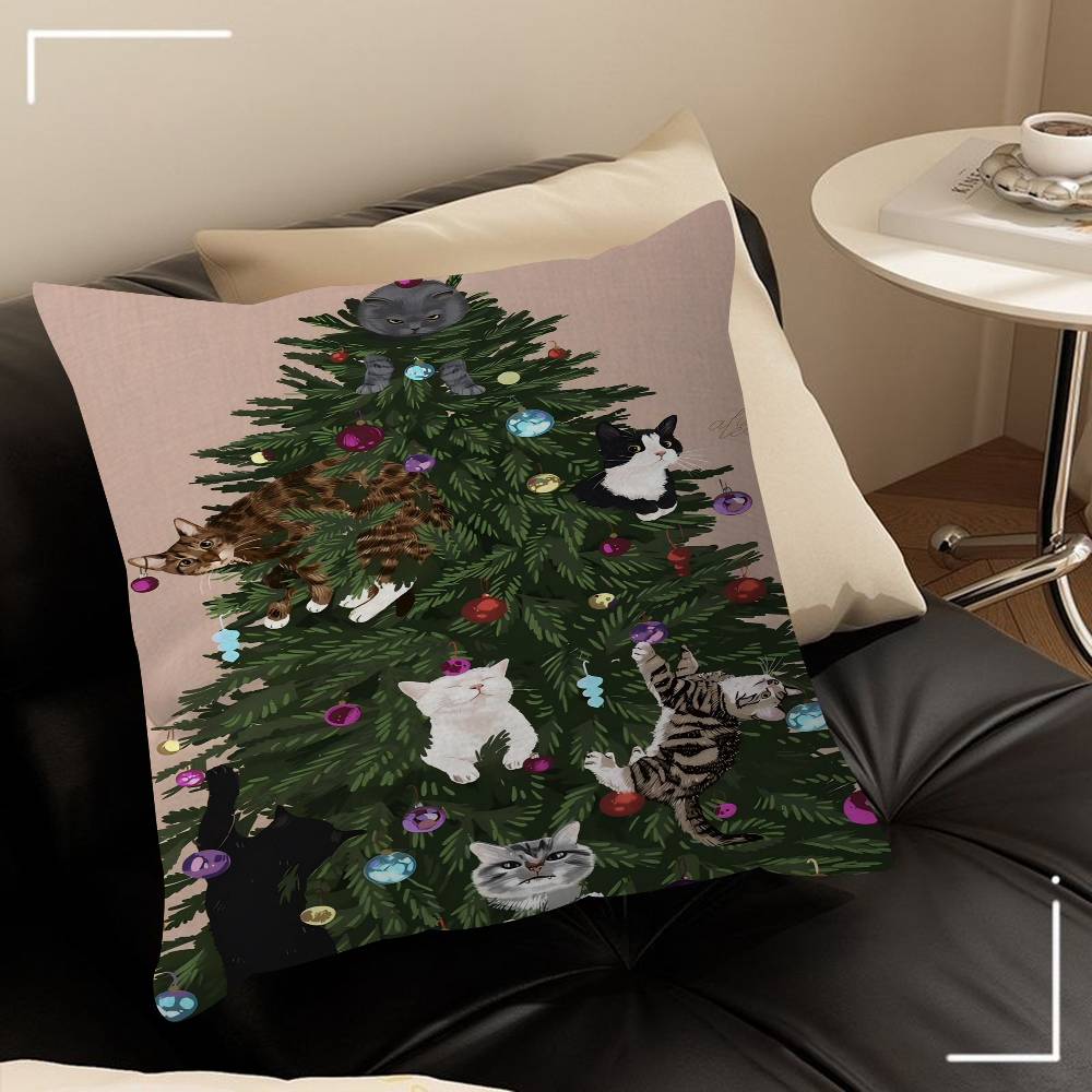 Christmas Tree Ball Decoration Pillow Anime Pillow Sofa Bed Head Pillow Cover Cushion Cover 45x45 Cm Fashion