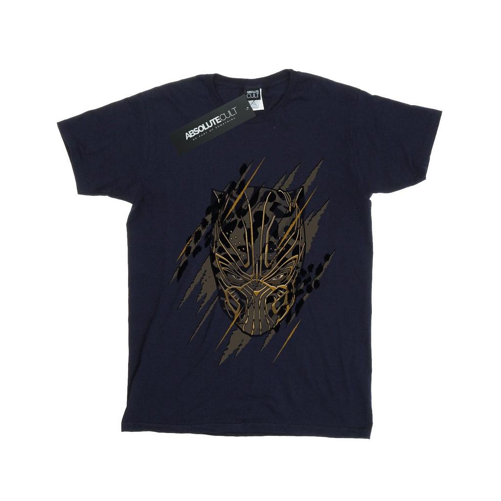 Marvel Boys Black Panther Gold Head T-Shirt