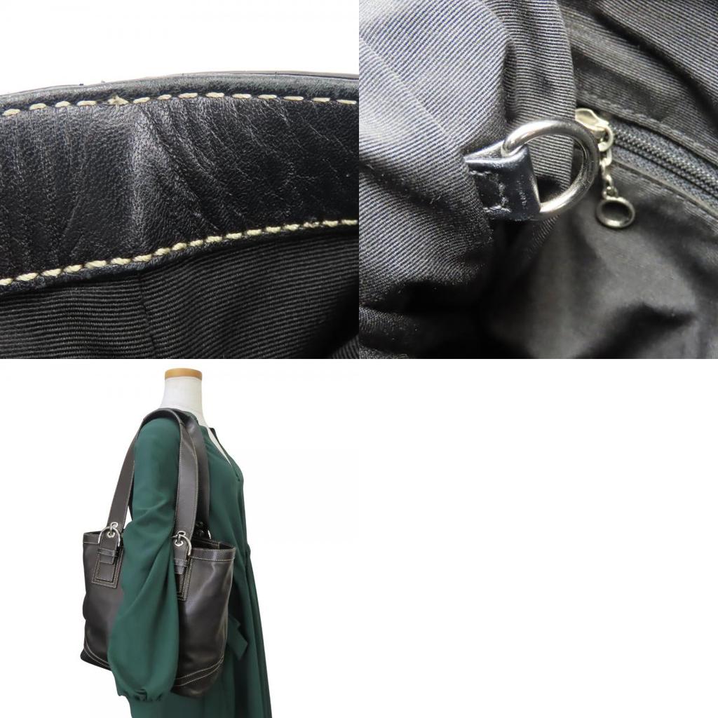 Used COACH Tote Bag F11098 Leather Black