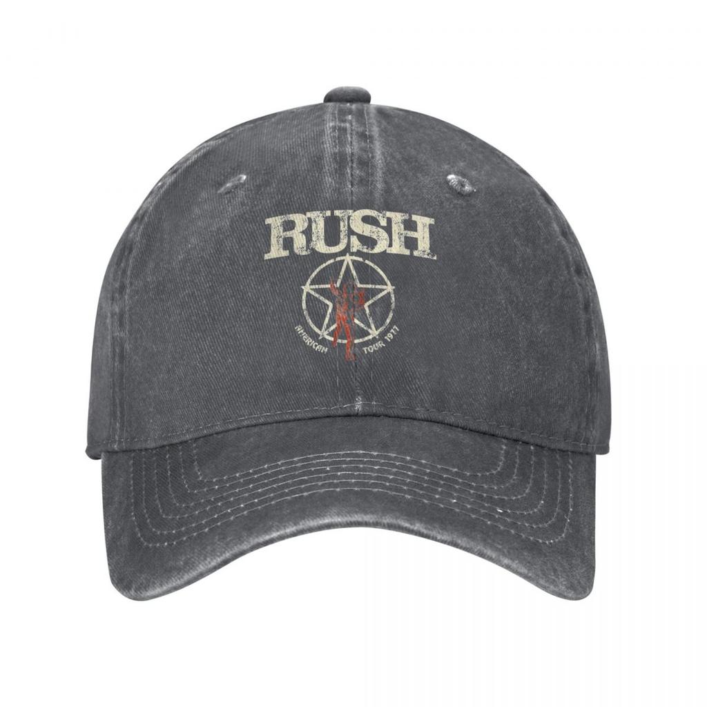 Fashion Rush Band Baseball Cap Unisex Distressed Washed Snapback Cap Outdoor Workouts Hats Cap