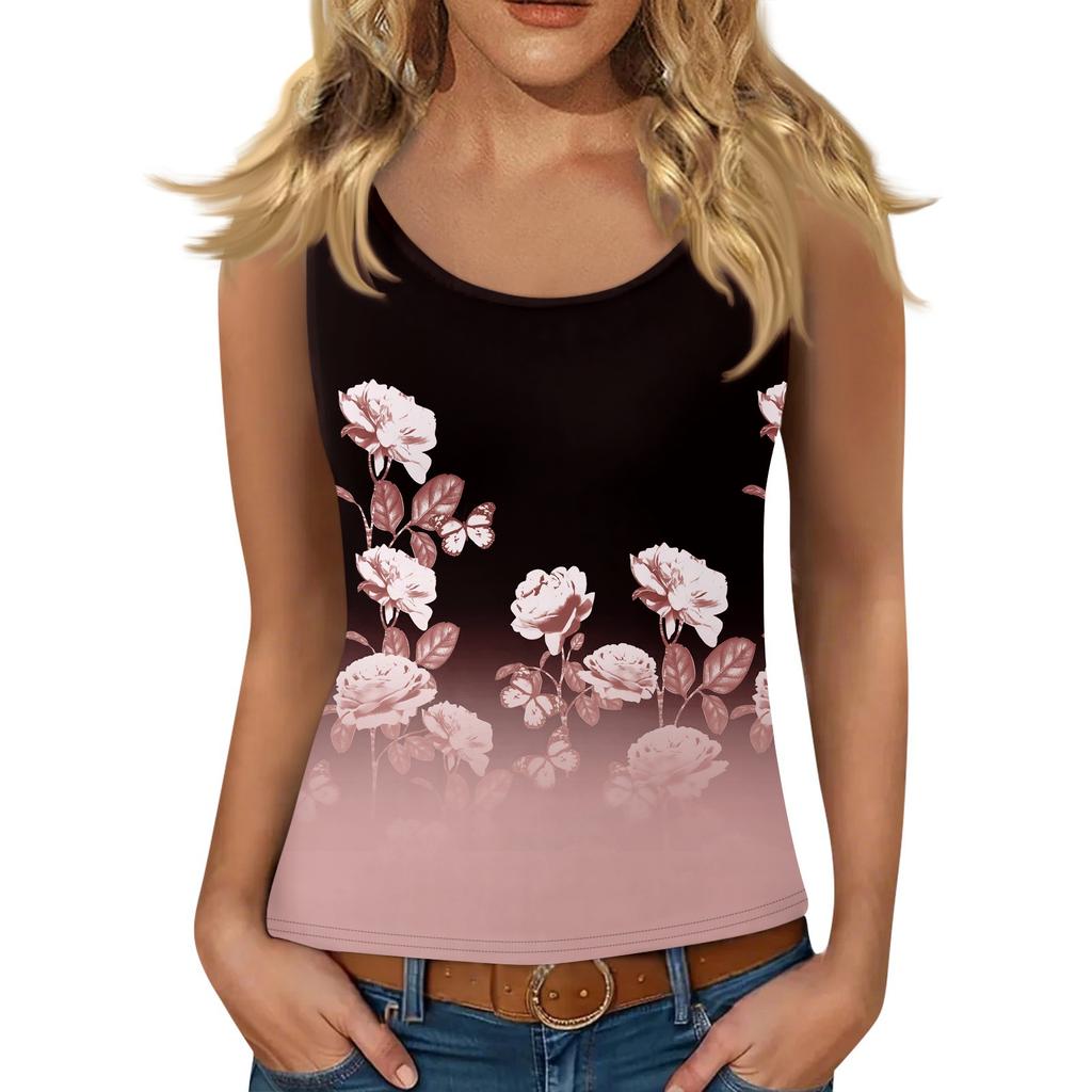 Women's Low-necked Sleeveless Vest U-neck T-shirt Suspenders