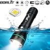 BORUiT S3 XHP50 LED Scuba Diving Flashlight 1500LM Super Bright Underwater 100M Torch IPX8 Waterproof Spearfishing Lantern 3