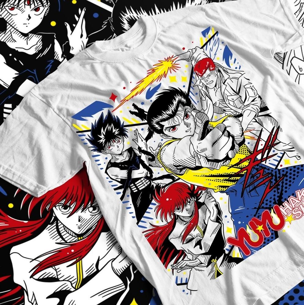 

Yu Yu Hakusho T-shirt,Yusuke ,Hiel,Kuwabara And Kurama Anime T-shirt All Size 4XL