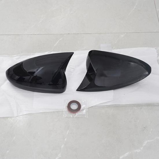 2X Rearview Mirror Cover Housing Shell Caps Black For Chevrolet Cruze 2009~2015
