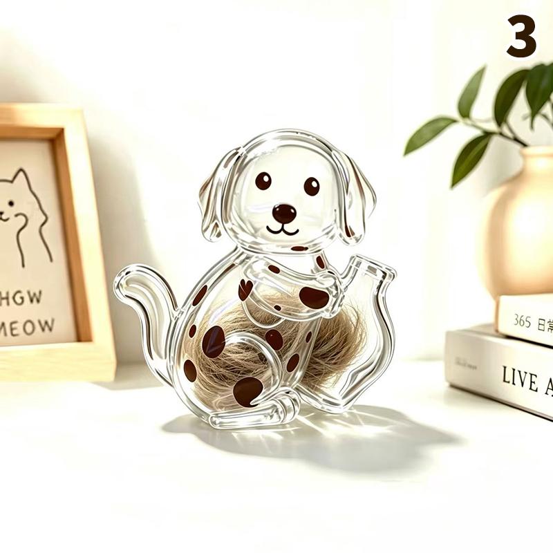 Transparent Cat Hair Storage Refrigerator Magnets Pet Fur Keepsake Capsule Diy Souvenirs Cat Whiskers Collector Fridge Magnet