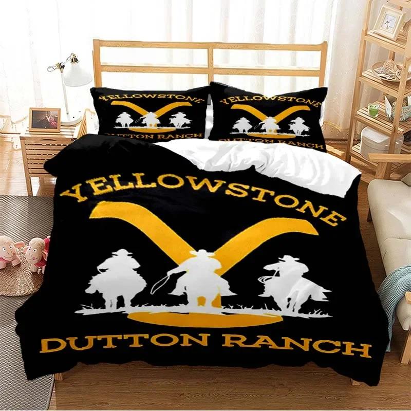 Yellowstone Fashion Digitaldruck Bettwäsche Set Bettbezug Steppdecke Bett Einzel Twin Full Queen Jugend Kinder Mädchen Jungen Geschenk