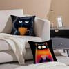 Fashion cute lovely funny black cats Cushion Cover Throw Pillow Cover Hidden Button Durable Polyester Chair Cushion