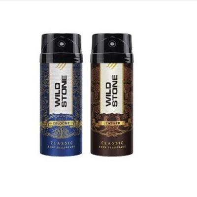Wild Stone Klasik Kolonya ve Deri Erkek Deodorantı, 2'li Paket (her biri 225 ml)