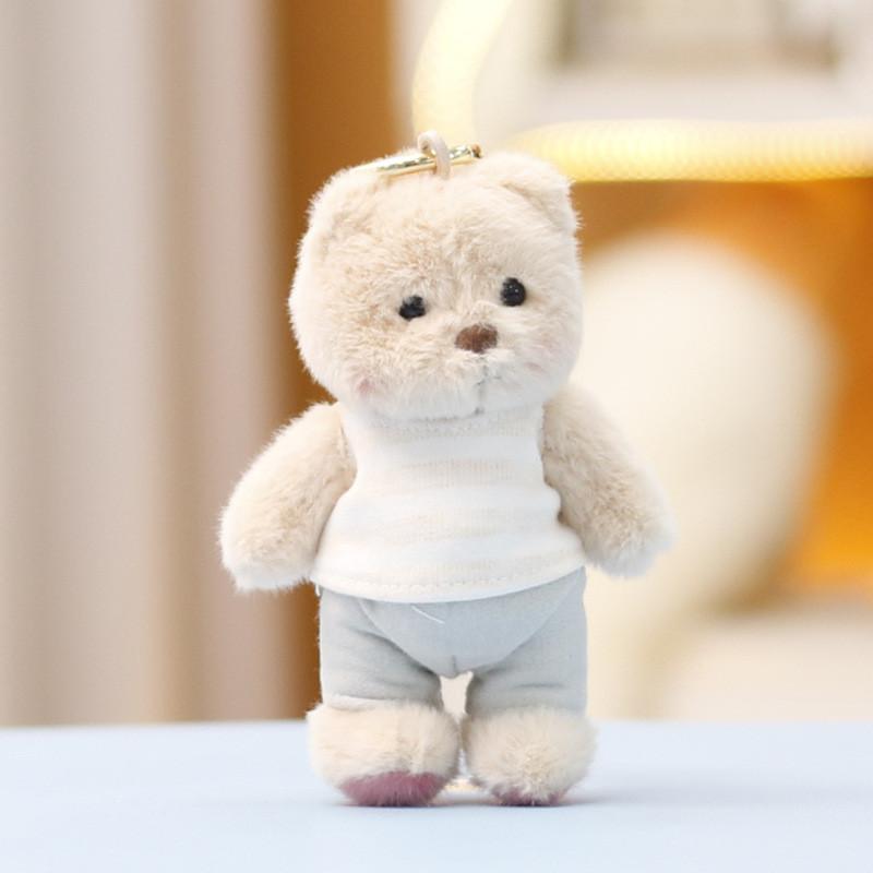 Plush Bear Toy Cute Cartoon Animal Keychain With Soft Pp Cotton For Girls Gift And Bag Decoration