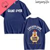 Chicken Game Theme 100Cotton Summer TShirt Shortsleev Tops Breathable Printed Fashion Mens Womens High Quality Oneck