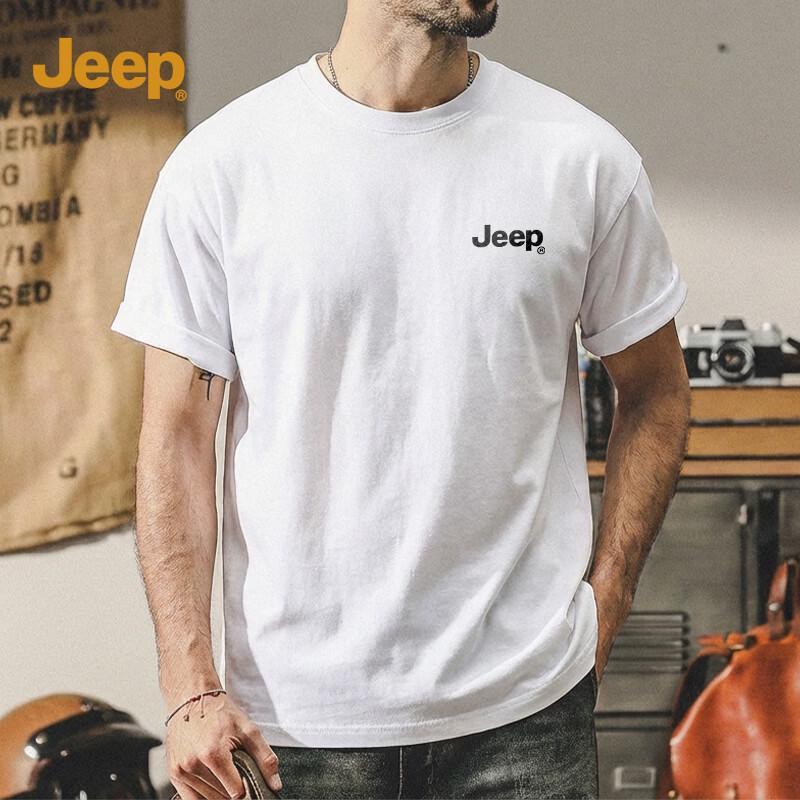 JEEP Men s Heavyweight Pure Cotton Short Sleeve T-Shirt XL