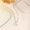 Silver Angel Wing Heart Necklace with Large Sparkling CZ Crystal Guardian Pendant Romantic Chain Jewelry Gift for Her
