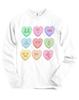Camisa de Manga Comprida Bella + Canvas Mean Candy Sweet Hearts Dia dos Namorados - NOVO