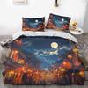 Chinese Lantern Duvet Cover Sets for Kids Adults Queen Size Lightweight Down Room Decor 2 Pillowcases and 1 Duvet Cover No Quilt