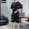 Summer Casual Suit Men's Five-point Shorts Short-sleeved T-shirt Large Size Running Sports Loose Two-piece Suit
