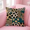 Leopard Tiger Giraffe Zebra Cushion Cover Short Plush Soft DoubleSided Printing Pillow Case Cozy Sofa Bedroom Home Decor Gift