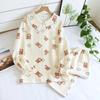Fresh Sweet Winter Thicken Pajamas Sets Women Keep Warm 100% Scuba Cotton Quilted Long-sleeved Sleepwear