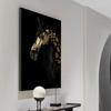 Animal Painting Black and Gold Horse Picture Big Large Size Canvas Wall Art Prints for Living Room Decoration Frameless