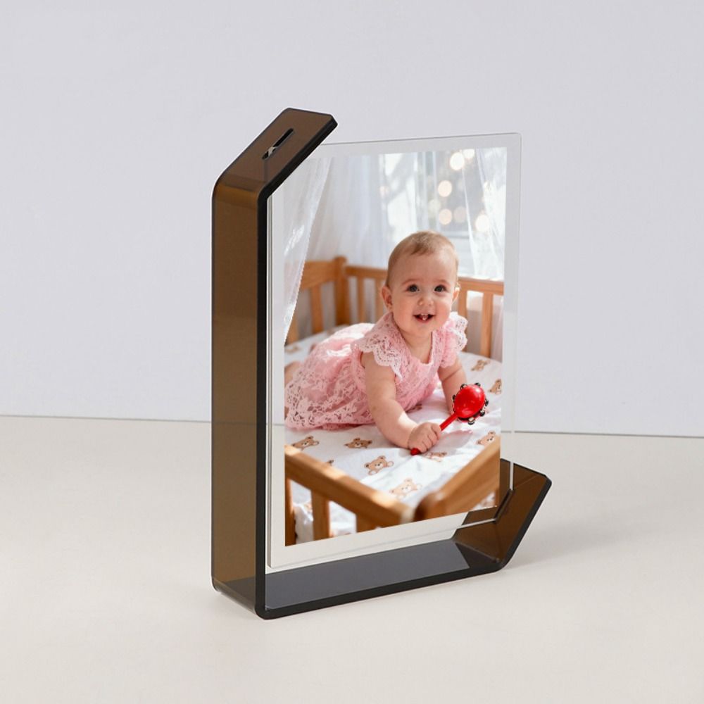 Modern Acrylic Photo Frame 5/6/7/8 Inch Poster Frame L-shaped Tabletop Stand  Home Decoration