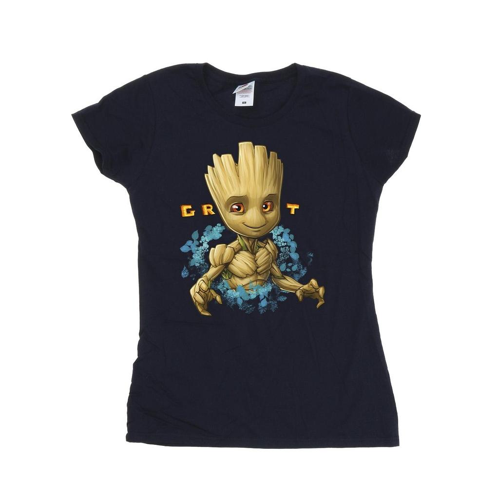 Guardians Of The Galaxy Womens/Ladies Groot Flowers Cotton T-Shirt