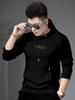 Ozhouzhan 2025 Autumn Casual All-matching Top Hoodie Men's Trendy Letters Print Hood Long Sleeve Hoodie Men