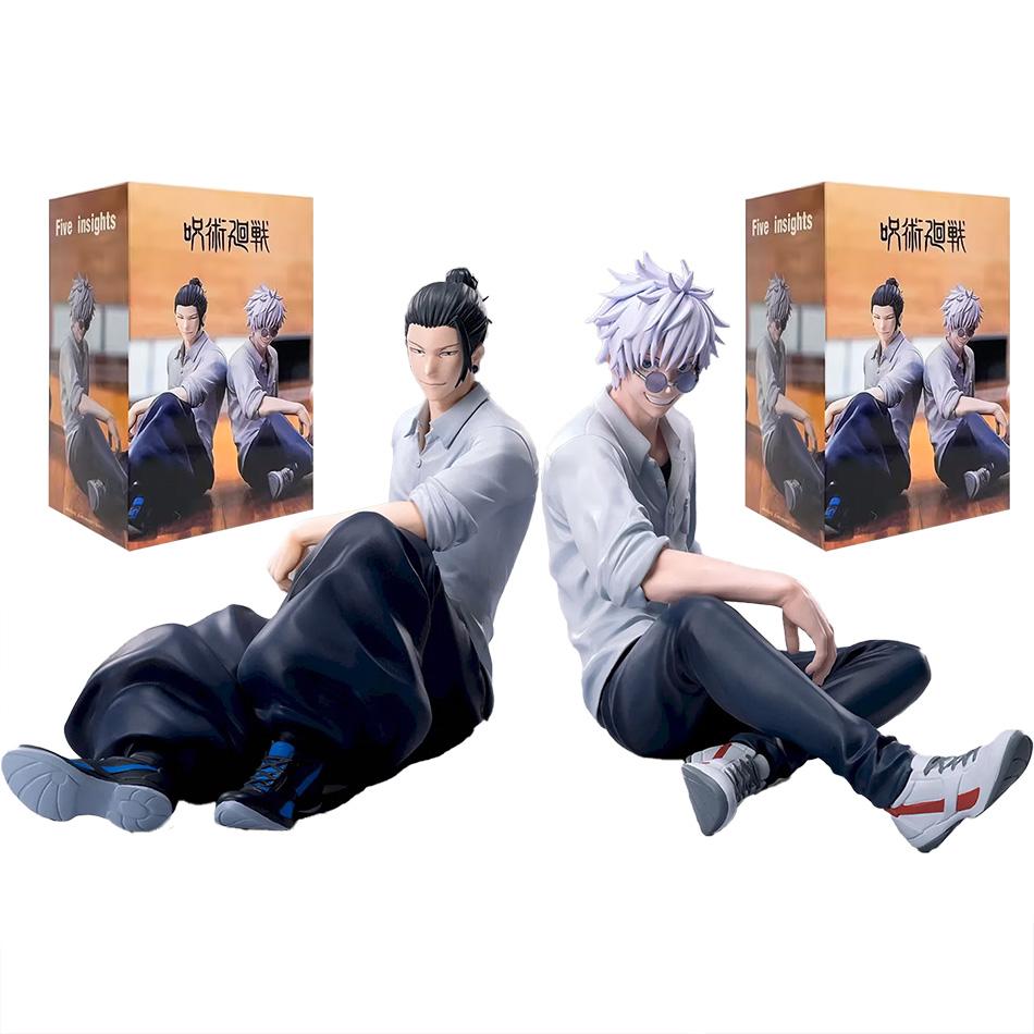 NEW SEGA 10cm Jujutsu Kaisen Anime Satoru Gojo & Geto Suguru Yumemirize Sitting Posture Action Figure Genuine Model Figurine Toy