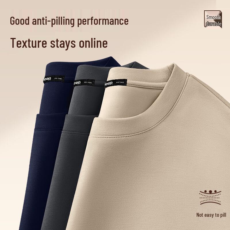 Jeep Men's Round Neck Air Layer Sweatshirt