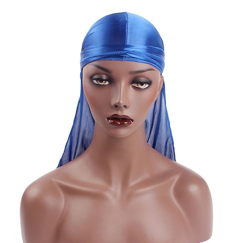 Unisex Menn Kvinner Bandana Durag Hodeplagg Hodeplagg Silke Piratlue Wrap Hatter