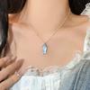 Aquamarine Starfish Pendant Necklace: 2026 Elegant Beaded Choker for Women - Luxurious High-End Clavicle Chain Accessory