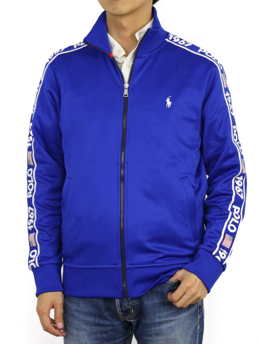 

Спортивная куртка из джерси POLO Ralph Lauren с вышивкой POLO в одной точке на молнии по всей длине, SPORT, 0102822-XL-BLUE [Б/У] синий