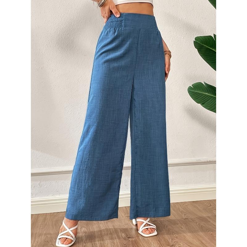 QICED Women's Fashion Casual Solid Color Print Pants & Capris