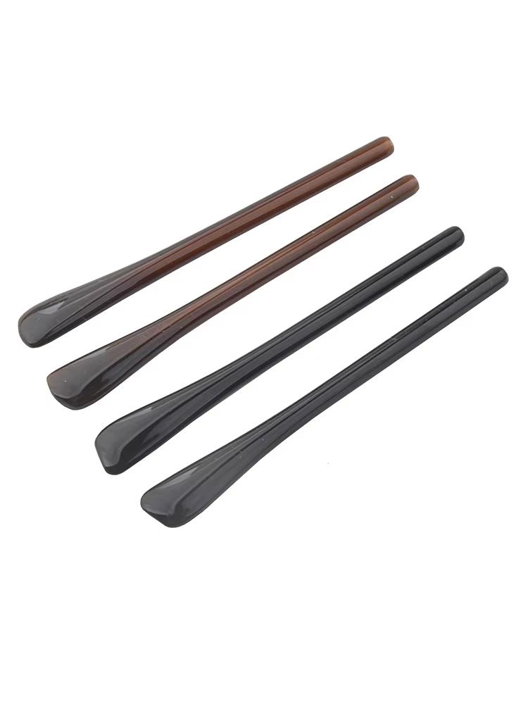 

20pcs(10pairs) PC Glasses Temple Tip Eyeglasses Leg Shiny Black Brown Eyewear Repair Accessoreis 6.5cm Length DT033