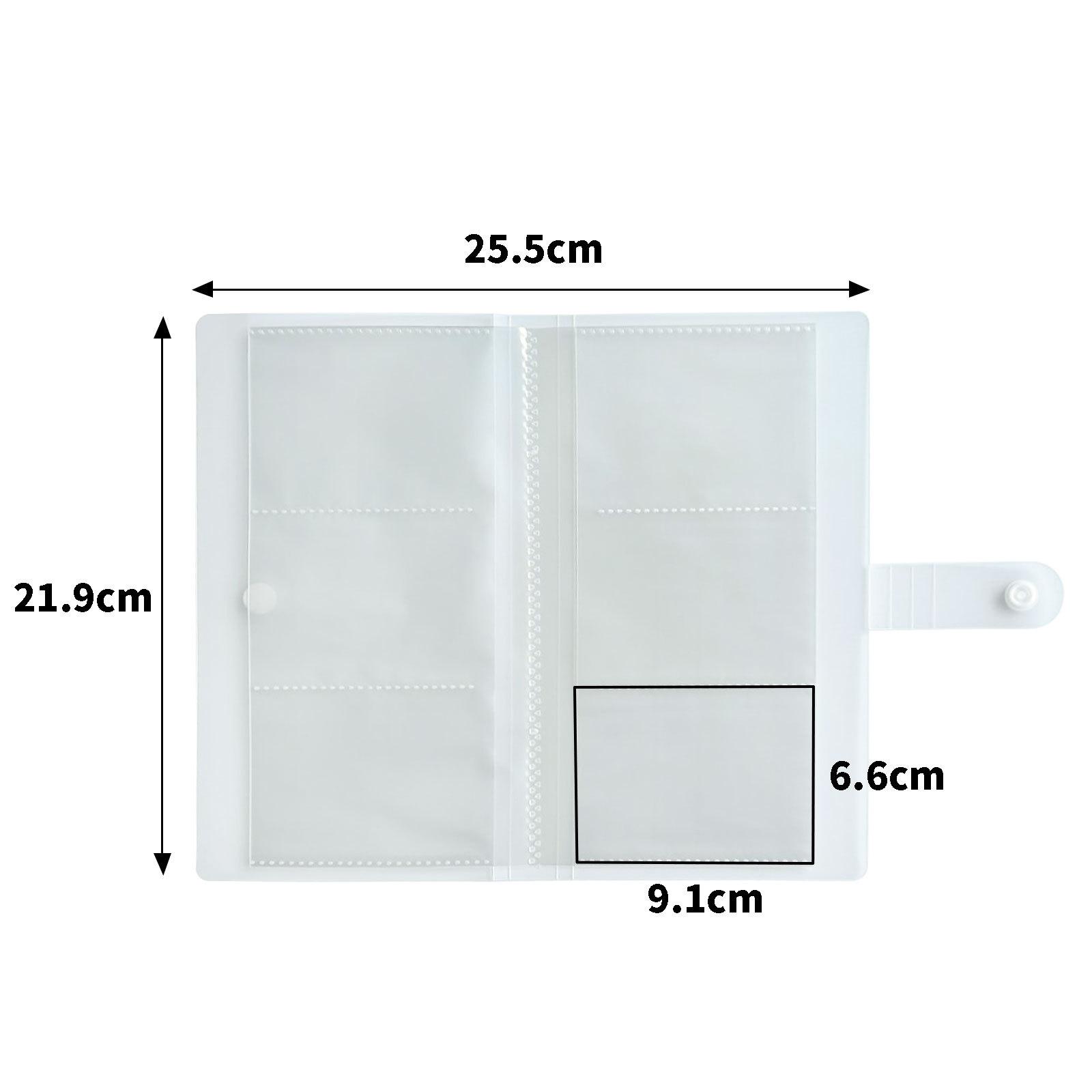 

Portable Instant Photo Album 3 Inch 3 Slots with Buckle 84 Card Capacity Transparent Card Holder for Polaroid Picture Storage and Organization One Size