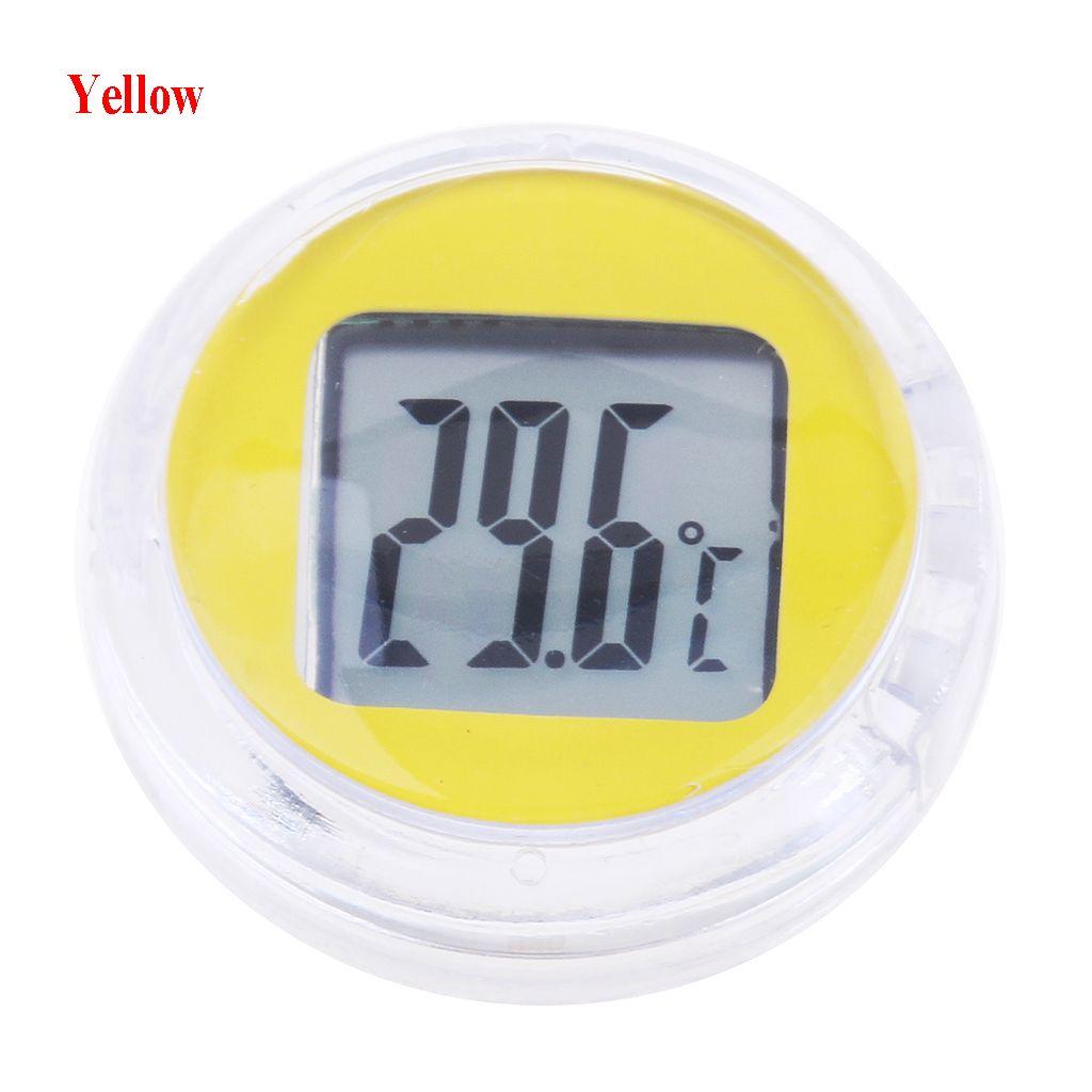 New Paste Type Waterproof Mini Instruments Motorcycle Thermometer Digital Temperature Meter жёлтый