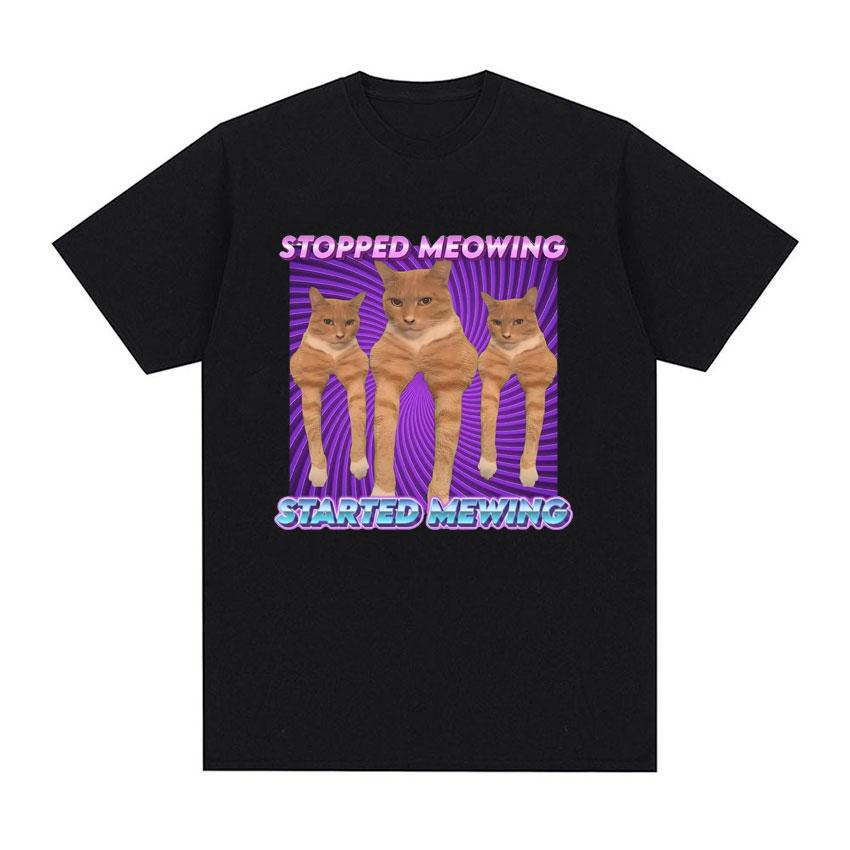 Ich bin kontaminiert Lustige Katze Meme T-Shirt Sommer Herren Damen Kleidung Humor T-Shirts Reine Baumwolle Lockeres Oversize T-Shirt Streetwear