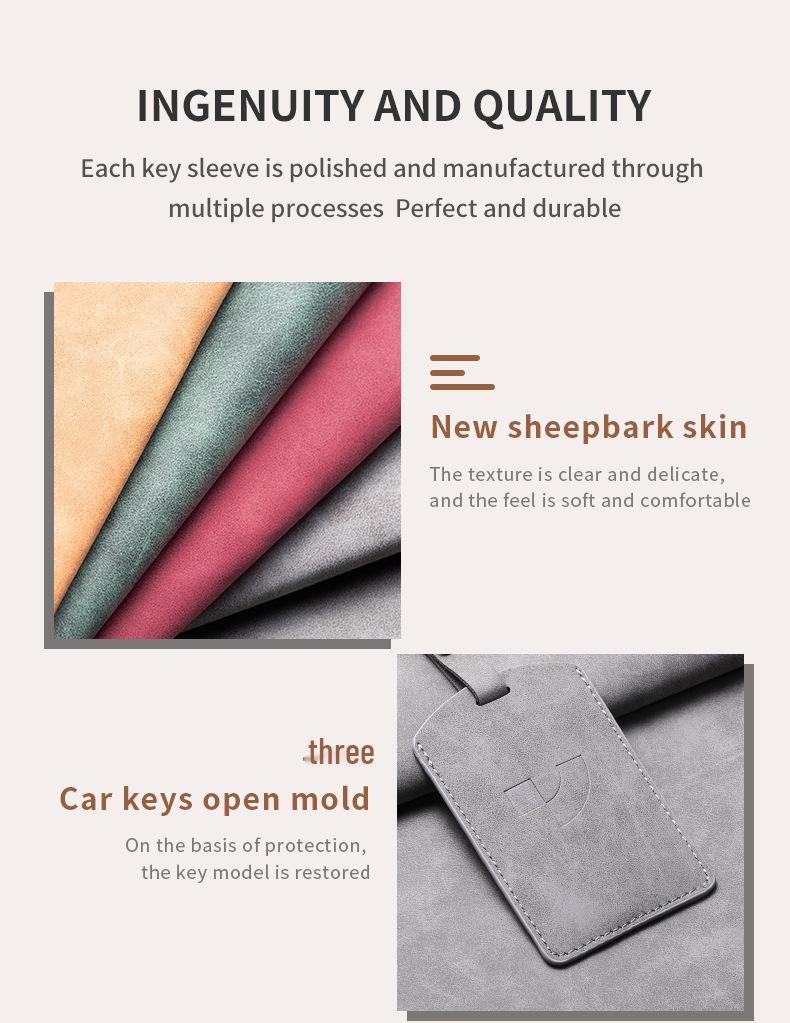 Ji Yue 01 Card Key Case: High-End 2023 Leather Protective Cover with Buckle