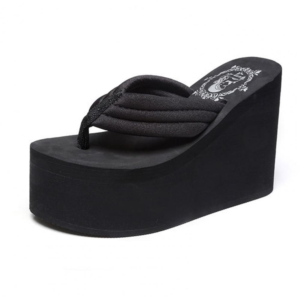 Women Thick Sole Flip Flops Stylish Women'S Platform Flip Flops With Arch Support For Beach Casual Wear Non-Slip Thick-Sole Set