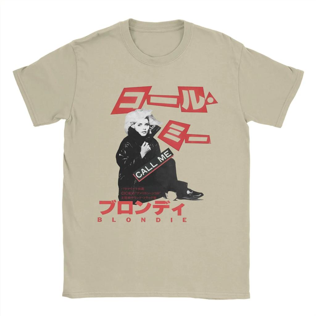 Men Blondies Call Me T Shirt Vintage Band Singer Cotton Clothing Vintage Short Sleeve Round Collar Tee Plus Size T-Shirt