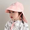 Quick Dry Baby Sun Protection Hat Sweet Children Fishmen Hat Casual Kids Shawl Sun Hat  Girls