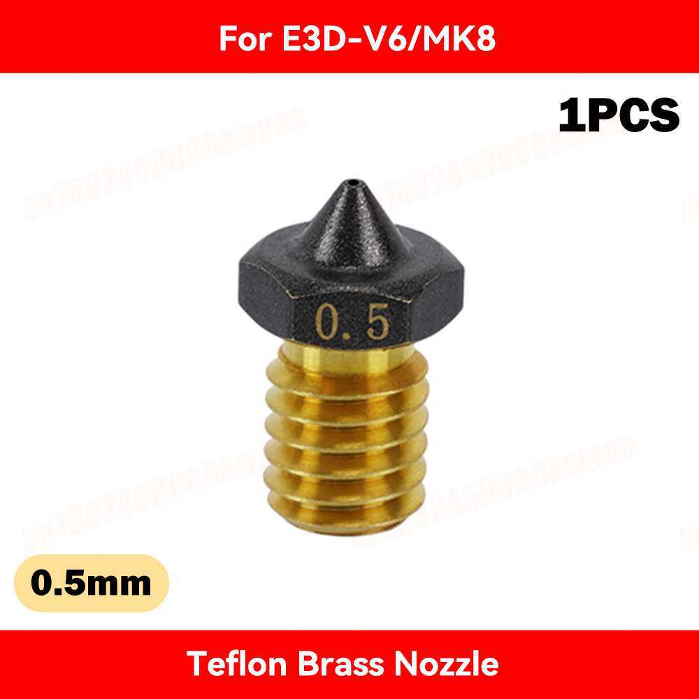 E3D V6 3D Printer High Flow Brass Nozzle, Hardened Steel Copper-Plated CHT Extruder Head, Clearance Sale.