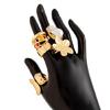 Fashionable Adjustable Flower Rings Set With Stylish Pearls Highlight Accessory for Women’s Everyday And Party Looks