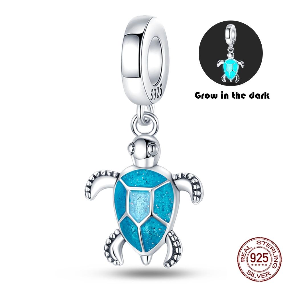 925 Silver Glow in the dark Firefly Honeybee Star Charms Beads Fit 925 Original Bracelets Fine DIY Jewelry Gift Women