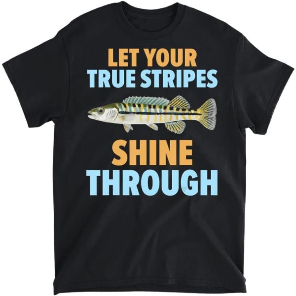 Zebra Daino Fish Lover Freshwater Aquarium Fish T-Shirt, Tank Top, Long Sleeve, Sweatshirt, Hoodie Men Women Kids Made in Canada Black Size S-3XL