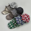 Versatile Color Block Star Baseball Caps Autumn And Winter New Men Womencotton Fashion Casual British Style Check Warm Colorful