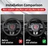 Bpzsw1 Geeignet für Fiat Atmungsaktive Löcher Leder Matt Kohlefaserstruktur Lenkradbezug Geeignet für 500 Grande Punto Evo 169 Ducato Bravo